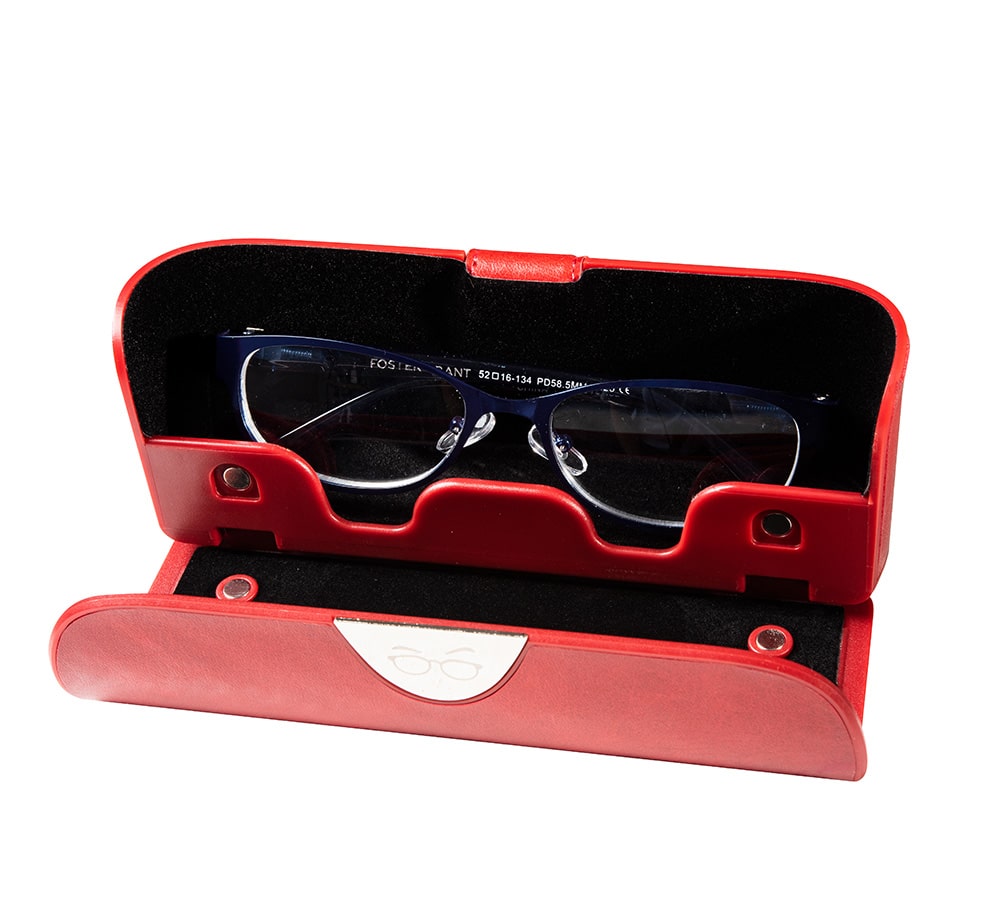 red eyecarry case for eyeglasses